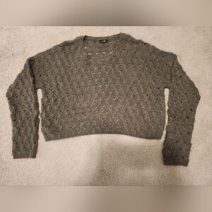 Ontwelfth Women's Olive Green Openweave Knitted Long Sleeve Cozy Sweater Size XL